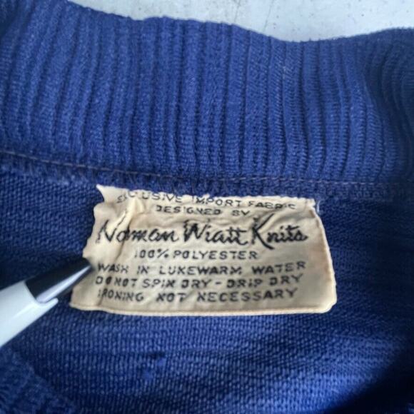 Vintage 1950s 60s Norman Wiatt Knits women's jacket shirt medium fit - Picture 3 of 4